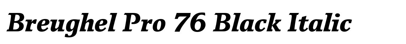 Breughel Pro 76 Black Italic